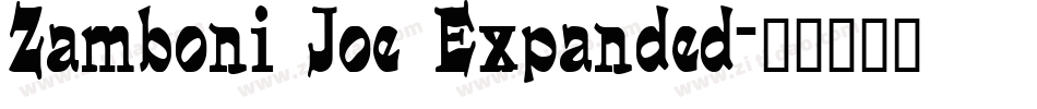 Zamboni Joe Expanded字体转换